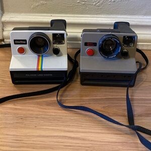Vintage Polaroid OneStep Land Cameras OG Instagram Logo & Sears Special